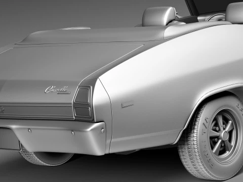 Chevrolet Chevelle SS Convertible 1969 3D Model
