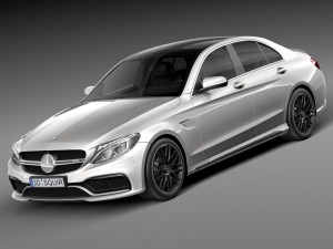 Mercedes-Benz C63 AMG Sedan 2015 3D Model