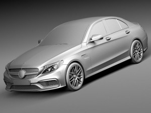 Mercedes-Benz C63 AMG Sedan 2015 3D Model