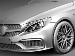 Mercedes-Benz C63 AMG Sedan 2015 3D Model