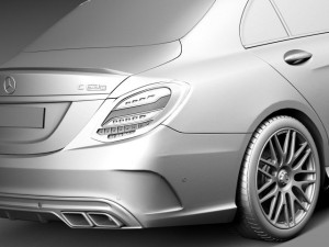 Mercedes-Benz C63 AMG Sedan 2015 3D Model