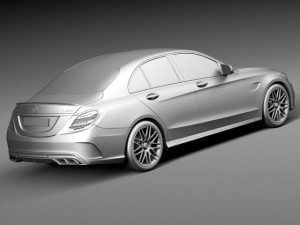 Mercedes-Benz C63 AMG Sedan 2015 3D Model