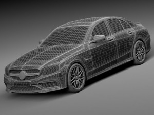 Mercedes-Benz C63 AMG Sedan 2015 3D Model