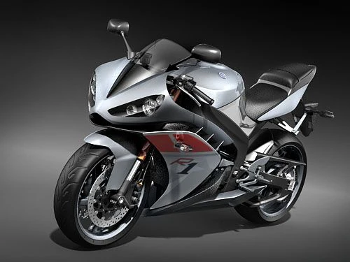 Yamaha YZF-R1 2009 Motorcycle 3D Model .c4d .max .obj .3ds .fbx .stl .blend 
