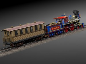 Jupiter Steam Train 1868 3Dモデル