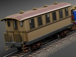 Jupiter Steam Train 1868 3D Model