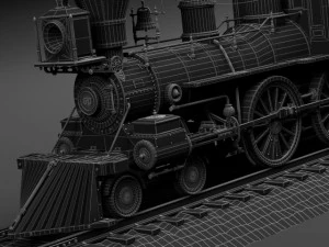 Jupiter Steam Train 1868 3D Model