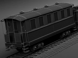Jupiter Steam Train 1868 3D Model