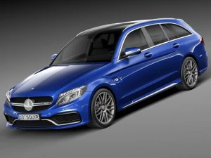 梅赛德斯-奔驰 C63 AMG W205 Estate 2015 3D 模型