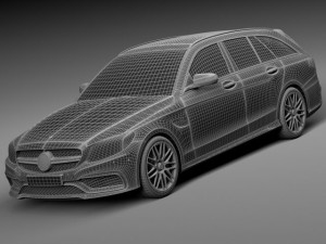 Mercedes-Benz C63 AMG W205 Estate 2015 3D Модель