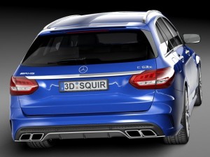 Mercedes-Benz C63 AMG W205 Estate 2015 3D Модель