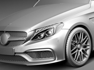 Mercedes-Benz C63 AMG W205 Estate 2015 3D Модель