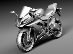 Kawasaki Ninja ZX6R 2015 Modèle 3D in Moto 3DExport