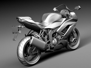 Kawasaki Ninja ZX6R 2015 3D Model