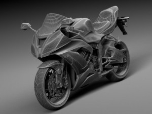 Kawasaki Ninja ZX6R 2015 3D Model in Motorcycle 3DExport