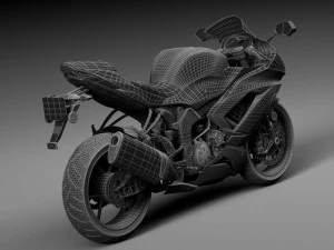 Kawasaki Ninja ZX6R 2015 3D Model in Motorcycle 88430 | 3DExport