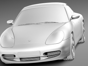 Porsche 911 996 Carrera 1997-2001 3D 模型