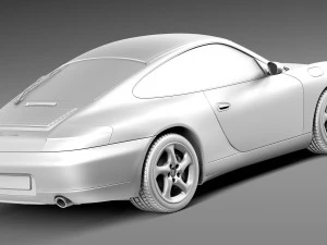 पोर्शे 911 996 कैरेरा 1997-2001 3D मॉडल