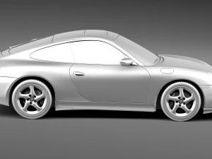 पोर्शे 911 996 कैरेरा 1997-2001 3D मॉडल