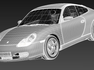 Porsche 911 996 Carrera 1997-2001 3D 模型