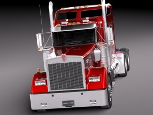 Kenworth W900 Sleeper Cab 2014 3D Модель