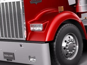 Kenworth W900 Sleeper Cab 2014 3D Модель