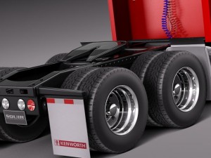 Kenworth W900 Sleeper Cab 2014 3D Модель