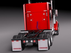 Kenworth W900 Sleeper Cab 2014 3D Модель
