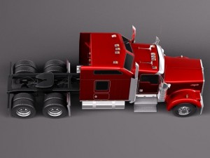 Kenworth W900 Sleeper Cab 2014 3D Модель