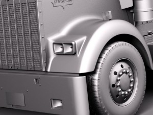 Kenworth W900 Sleeper Cab 2014 3D Модель