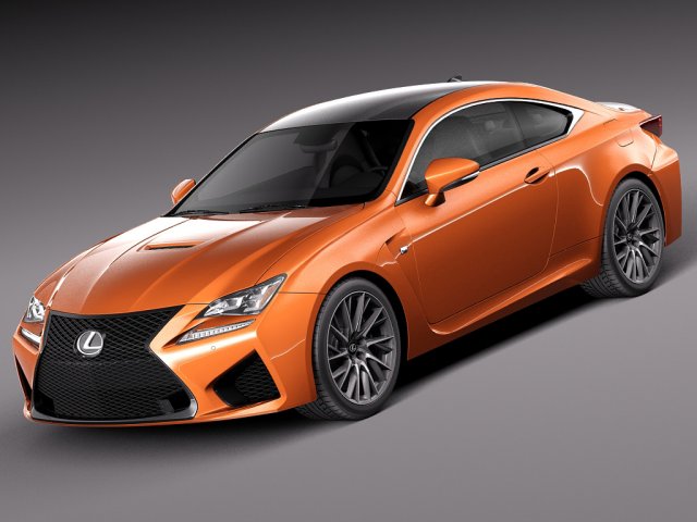 Lexus RC F 2015 3D 模型 .c4d .max .obj .3ds .fbx .stl .blend 