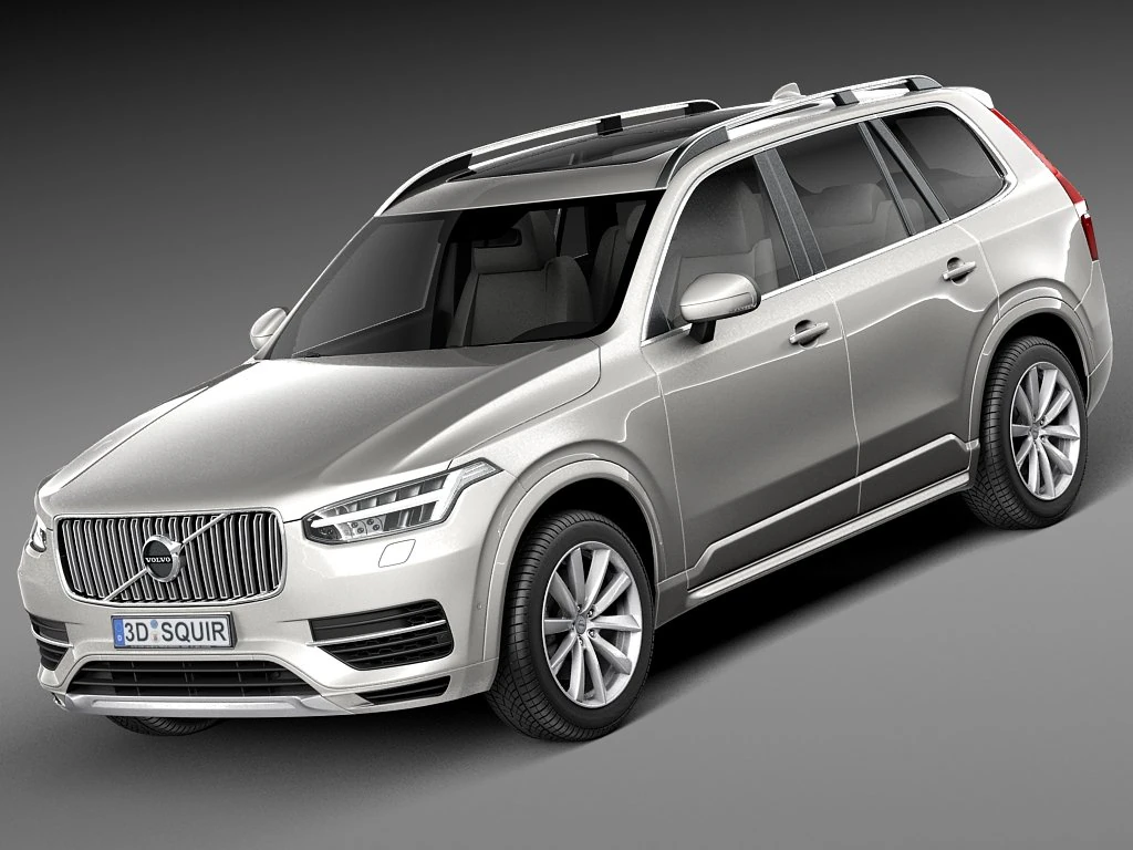 Volvo XC90 2015 3D Model .c4d .max .obj .3ds .fbx .stl .blend