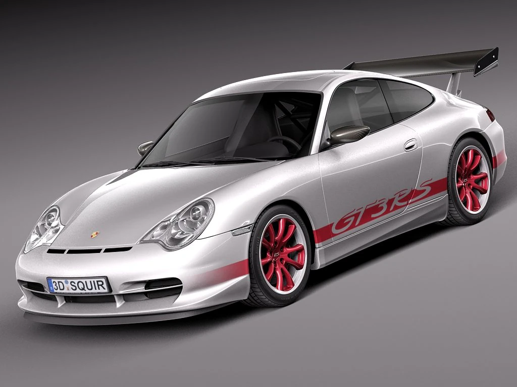 Porsche 911 GT3RS 2004 3D Model .c4d .max .obj .3ds .fbx .stl .blend