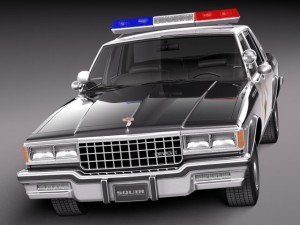 Chevrolet Caprice Sheriff 1978 Police Car 3D Model