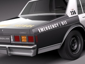 Chevrolet Caprice Sheriff 1978 Police Car 3D Model
