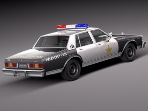 Chevrolet Caprice Sheriff 1978 Police Car 3D Model