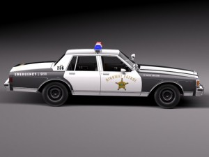 Chevrolet Caprice Sheriff 1978 Police Car 3D Model