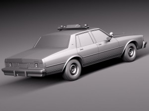 Chevrolet Caprice Sheriff 1978 Police Car 3D Model