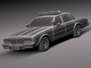 Chevrolet Caprice Sheriff 1978 Police Car 3D Model