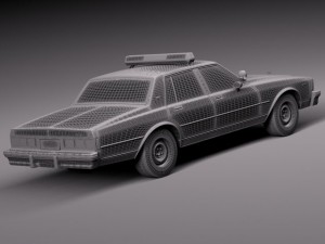 Chevrolet Caprice Sheriff 1978 Police Car 3D Model