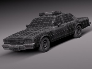 Chevrolet Caprice Sheriff 1978 Police Car 3D Model