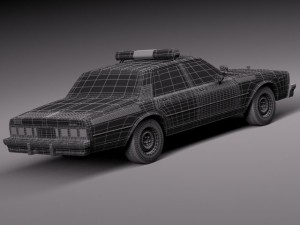 Chevrolet Caprice Sheriff 1978 Police Car 3D Model