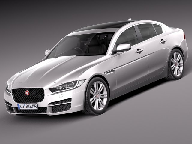 Jaguar XE 2016 3D Модель .c4d .max .obj .3ds .fbx .stl .blend 