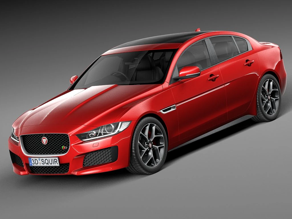 Jaguar XE S 2016 3D Model .c4d .max .obj .3ds .fbx .stl .blend 