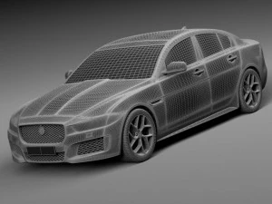 Jaguar XE S 2016 3D Model
