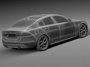 Jaguar XE S 2016 3D Model