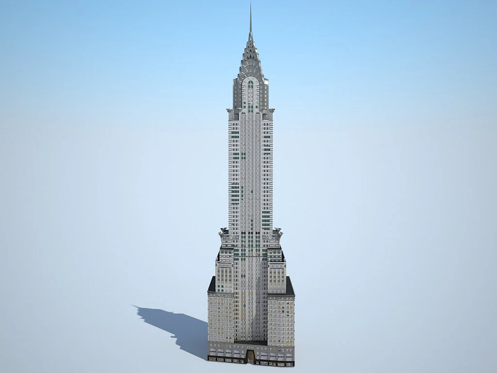 Chrysler Building 3D Model .c4d .max .obj .3ds .fbx .stl .blend 