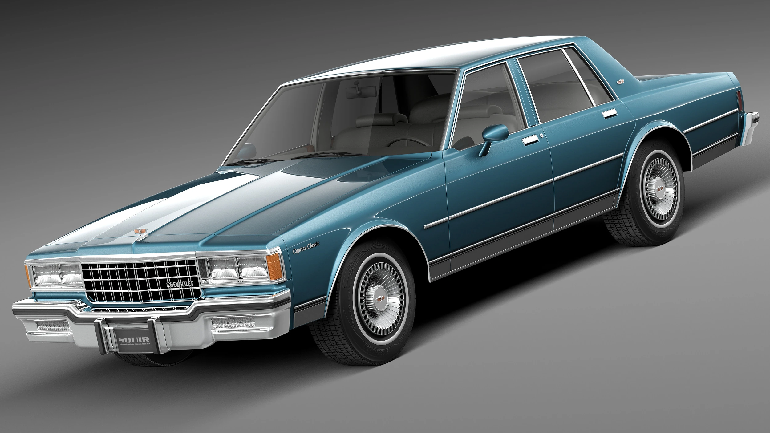 Chevrolet Caprice Sedan 1980-1985 3D Model .c4d .max .obj .3ds .fbx .stl .blend