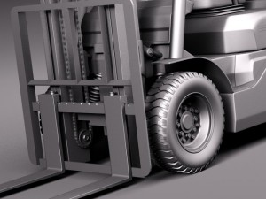 Toyota Fork Lift 8FD25 Modelo 3D