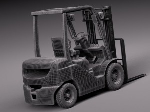 Toyota Fork Lift 8FD25 Modelo 3D